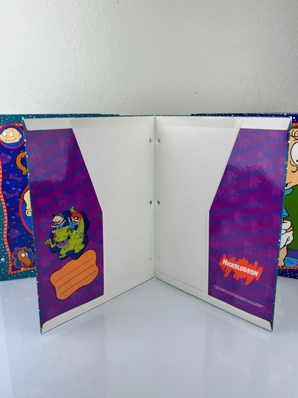 Rugrats Vintage Set of 3 School Paper Folders Tommy 90s Reptar Nickelodeon